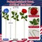 24-Pack 4th of July Artificial Flowers – Red, White & Blue Velvet Silk Roses for Patriotic Memorial Day & Independence Day Centerpieces, Home & Party Decor